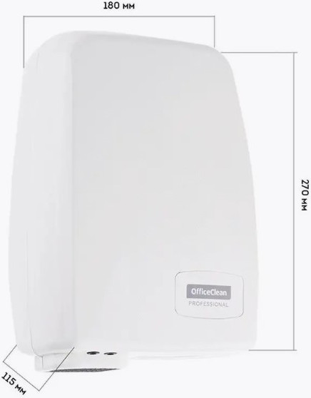 Изображение товара Сушилка для рук OfficeClean Professional сенсорный 1000Вт ABS-пластик (белый)