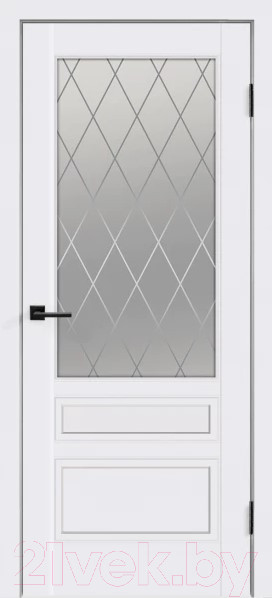 Изображение товара Дверь межкомнатная Velldoris Эмаль Scandi 3V 70x200 без врезки (белый/ромб светлый)