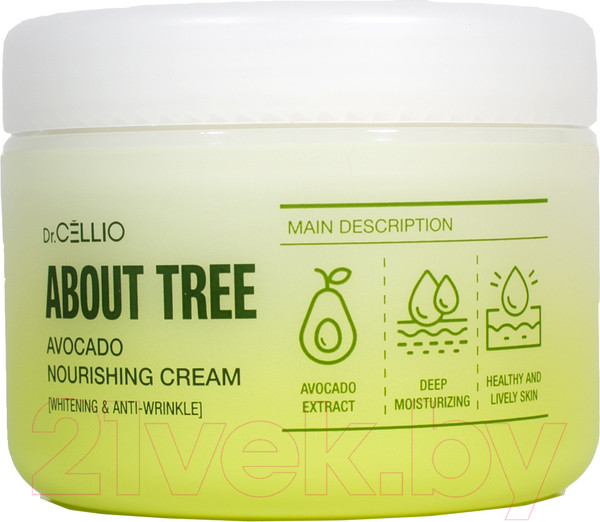Изображение товара Крем для лица Dr. Cellio About Tree Avocado Nourishing Cream Whitening & Anti-Wrinkle (90мл)