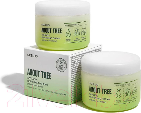 Изображение товара Крем для лица Dr. Cellio About Tree Avocado Nourishing Cream Whitening & Anti-Wrinkle (90мл)