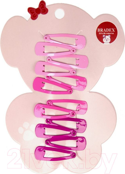 Изображение товара Набор заколок для волос Bradex AS 1072 (12шт,розовый)