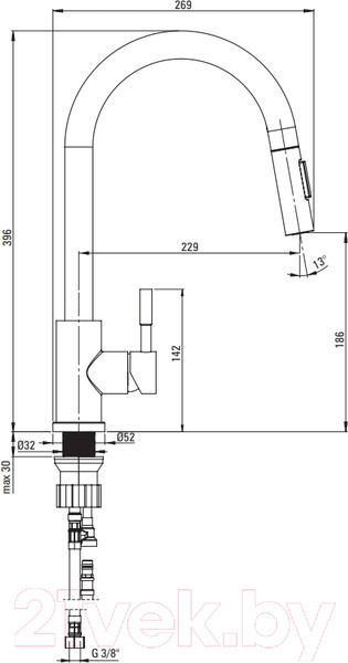 Изображение товара Смеситель Deante Lima BBM F72M