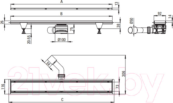 Изображение товара Трап для душа Deante Nero KOS N08D