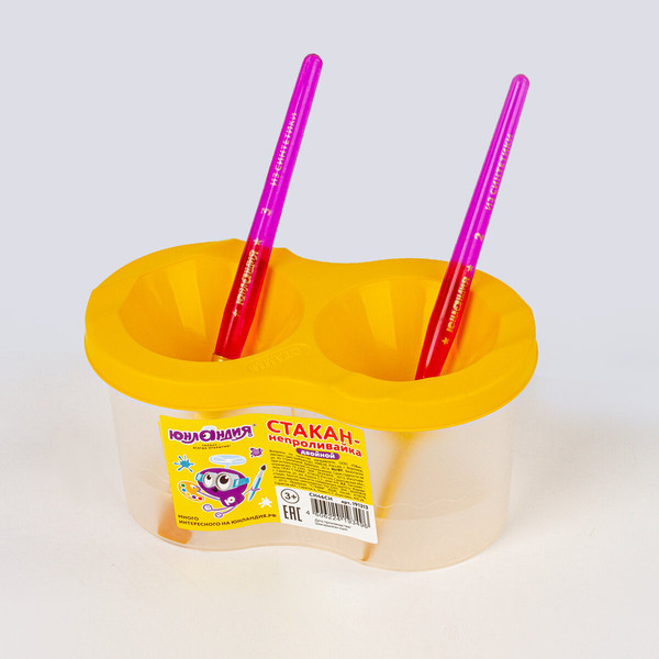 Изображение товара Стакан-непроливайка Юнландия 191313 (желтый)