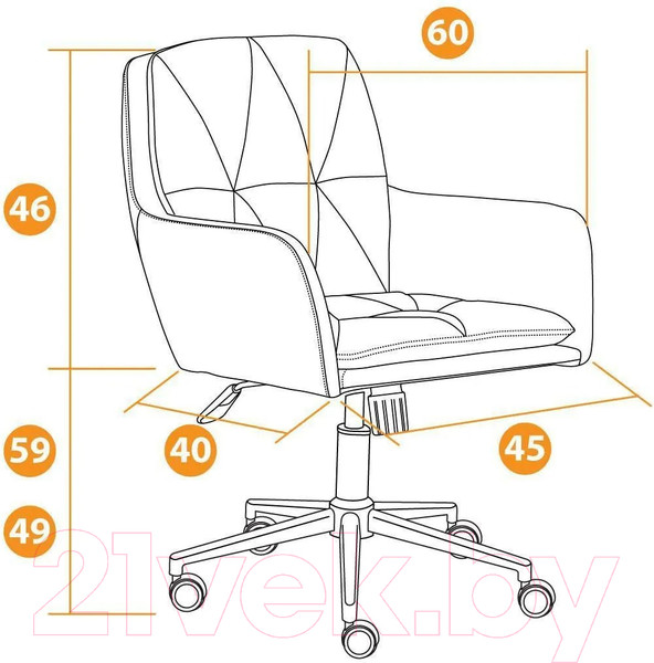 Изображение товара Кресло офисное Tetchair Garda флок (коричневый)