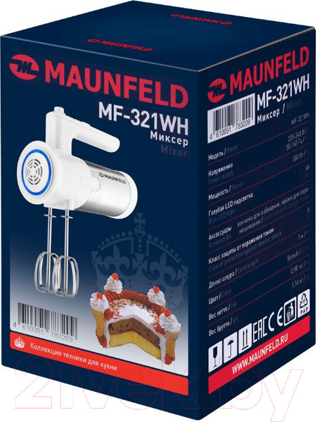 Изображение товара Миксер ручной Maunfeld MF-321WH