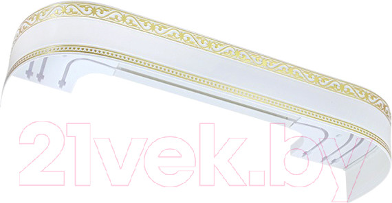 Изображение товара Карниз для штор LEGRAND Монарх с поворотами 3.2 / 48070354 (белый глянец)