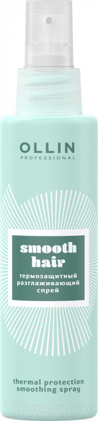 Спрей для волос Ollin Professional Curl&Smooth Hair Термозащитный разглаживающий (150мл)