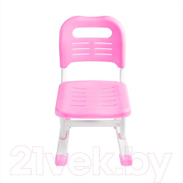 Изображение товара Парта+стул Anatomica Avgusta с ящиком и подставкой (белый/розовый)