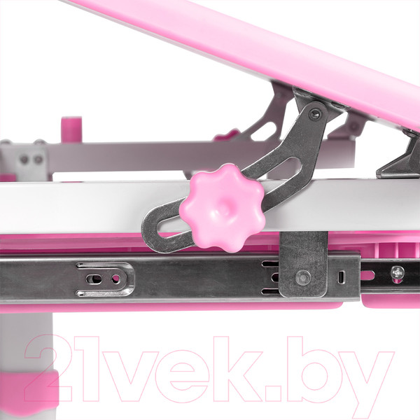 Изображение товара Парта+стул Anatomica Avgusta с ящиком и подставкой (белый/розовый)