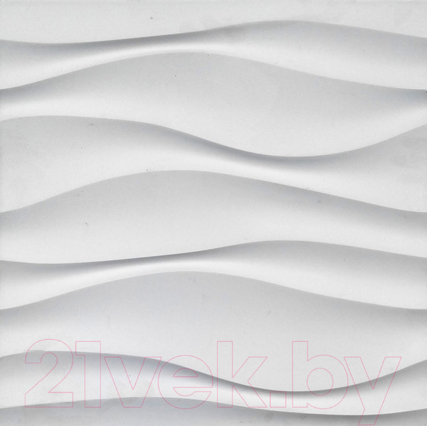Изображение товара Гипсовая панель Polinka Волна В1 (500x500, белый)