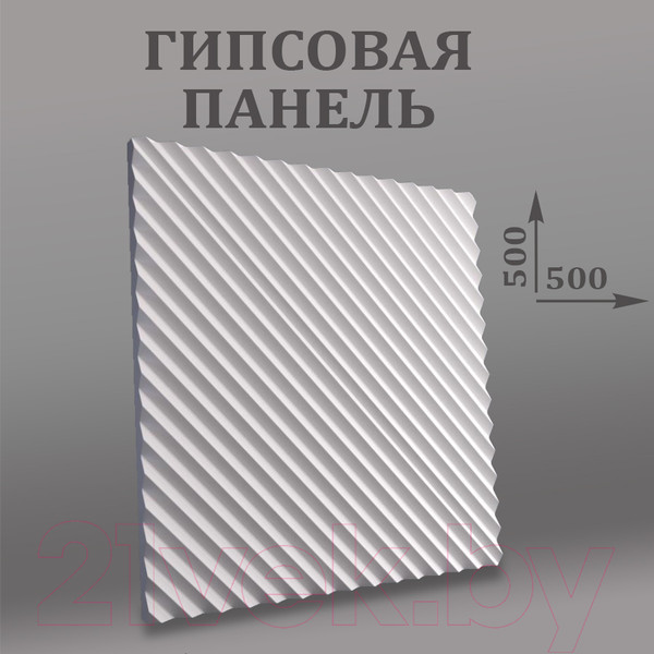 Изображение товара Гипсовая панель Polinka Консул К1 (500x500, белый)