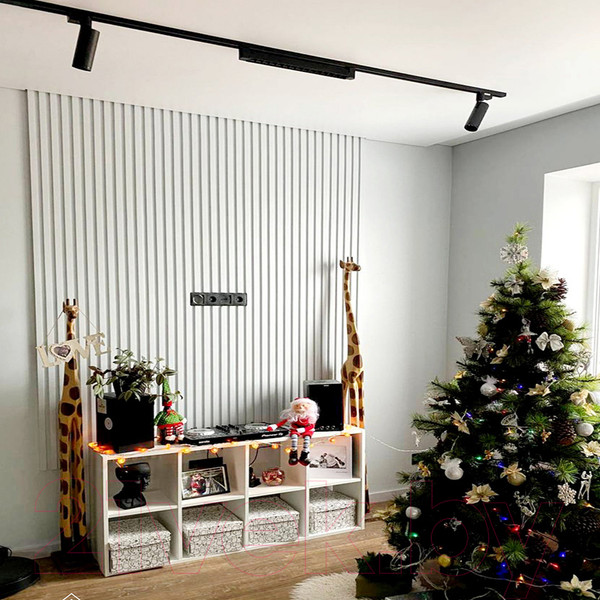 Изображение товара Гипсовая панель Polinka Рейки РК1 (500x500, белый)