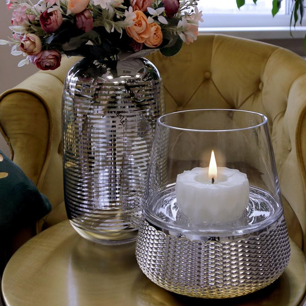 Изображение товара Подсвечник Вещицы CSA-27 (белый/серебристый)