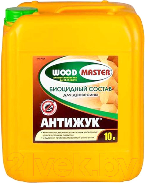 Изображение товара Защитно-декоративный состав WoodMaster Антижук Биоцидный (10л)