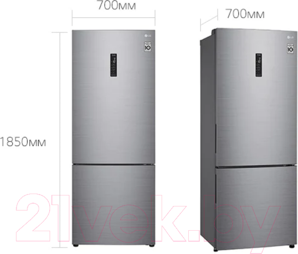 Изображение товара Холодильник с морозильником LG GC-B569PMCM