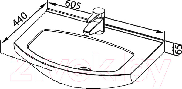 Изображение товара Умывальник Kirovit Элеганс 60 / 182641