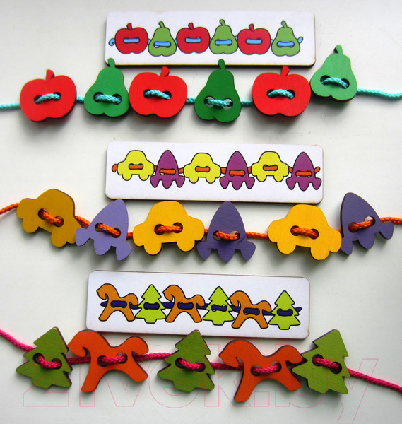 Изображение товара Развивающая игрушка Smile Decor Большой шнуровальный набор / Ш004