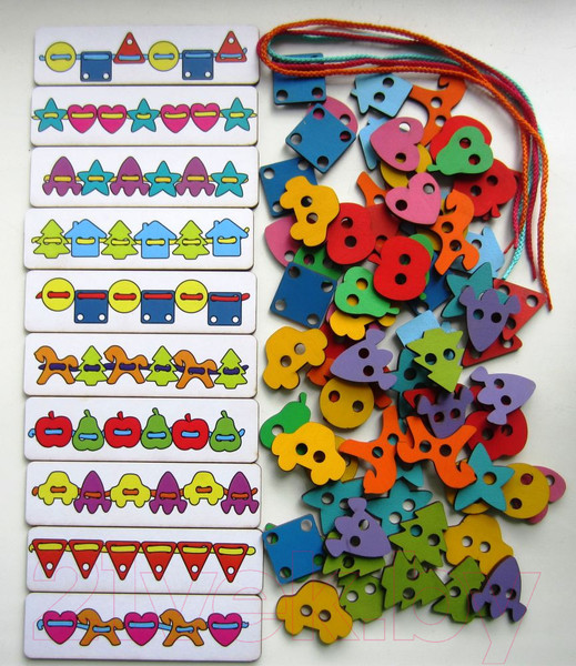 Изображение товара Развивающая игрушка Smile Decor Большой шнуровальный набор / Ш004