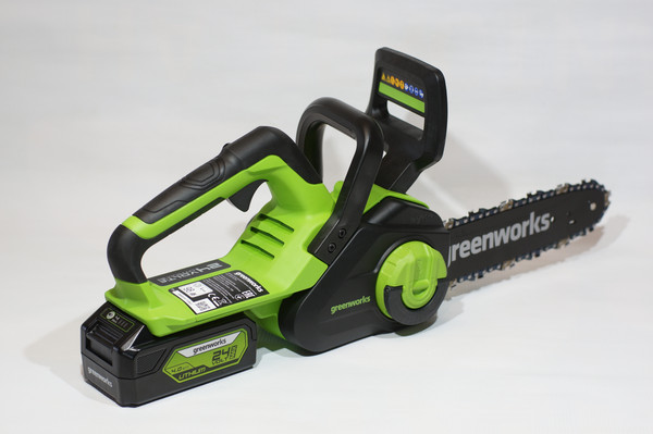 Изображение товара Пила цепная аккумуляторная Greenworks G24CS25K2 24V 25см / 2007707UA (c АКБ 2Ач и ЗУ)