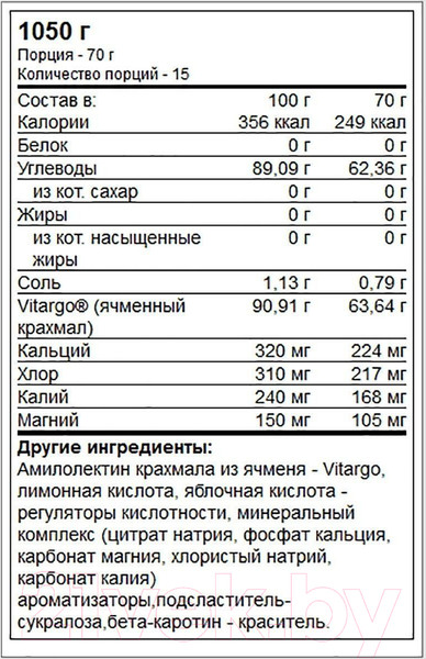Изображение товара Изотоник Trec Nutrition Vitargo Electro Energy (1050г, апельсин)