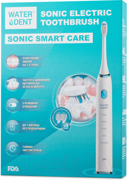 Изображение товара Звуковая зубная щетка Waterdent Sonic Smart Care