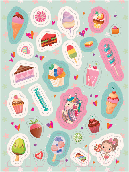 Изображение товара Набор наклеек Росмэн 100 наклеек. Самые вкусные наклейки / 4680274046988 (Котятова Н.И.)