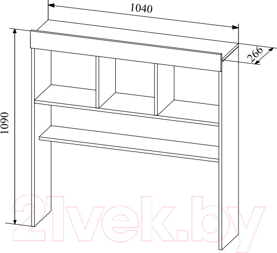 Изображение товара Надстройка для стола ДСВ МС Ki-Ki НД 1040.1 модуль (белый)
