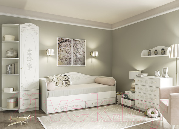 Изображение товара Кровать-тахта ДСВ МС Ki-Ki ДКД 2000.1 модуль (белый)