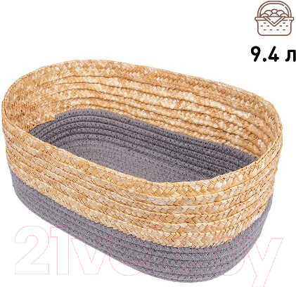 Изображение товара Корзина Natural House Сканди 330x220x140 / QR-23L (графит)