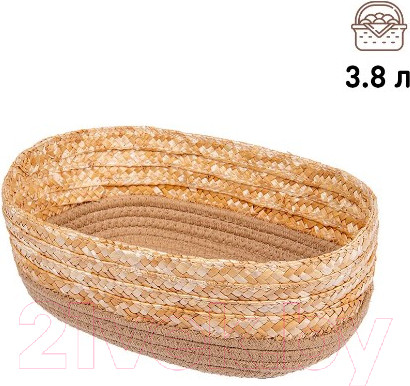 Изображение товара Корзина Natural House Сканди 260x160x100 / QR-24S (какао)