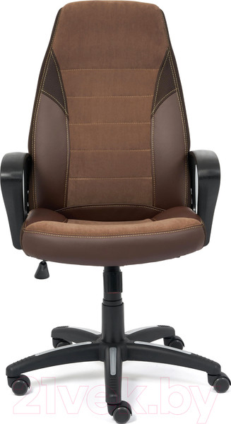Изображение товара Кресло офисное Tetchair Inter кожзам/флок/ткань (коричневый)