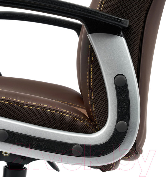 Изображение товара Кресло офисное Tetchair Inter кожзам/флок/ткань (коричневый)