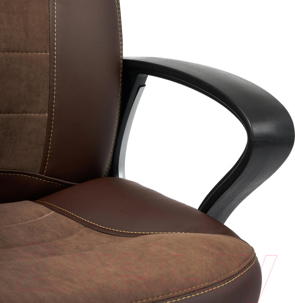 Изображение товара Кресло офисное Tetchair Inter кожзам/флок/ткань (коричневый)