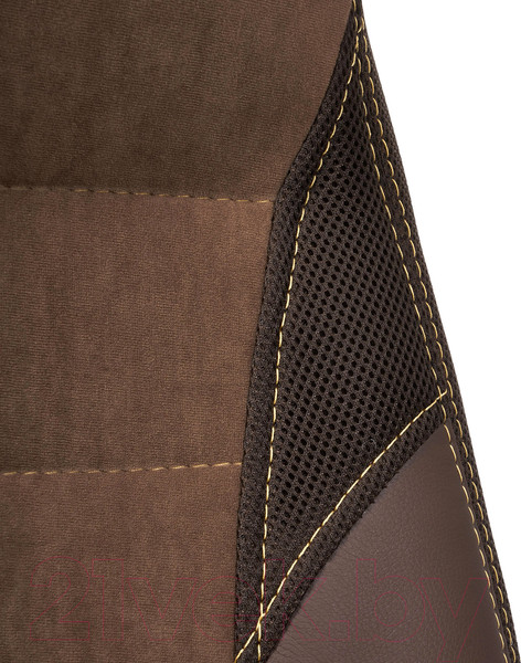 Изображение товара Кресло офисное Tetchair Inter кожзам/флок/ткань (коричневый)