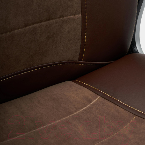 Изображение товара Кресло офисное Tetchair Inter кожзам/флок/ткань (коричневый)