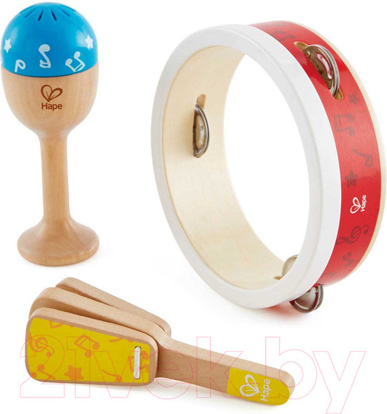 Изображение товара Музыкальная игрушка Hape Набор перкуссионных инструментов / E0615_HP