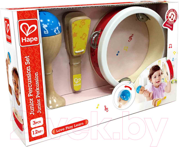 Изображение товара Музыкальная игрушка Hape Набор перкуссионных инструментов / E0615_HP