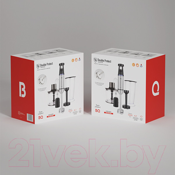 Изображение товара Блендер погружной BQ HB1230SS (черный/сталь)
