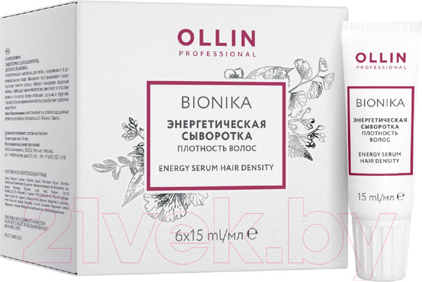 Изображение товара Сыворотка для волос Ollin Professional BioNika Плотность волос энергетическая (6x15мл)