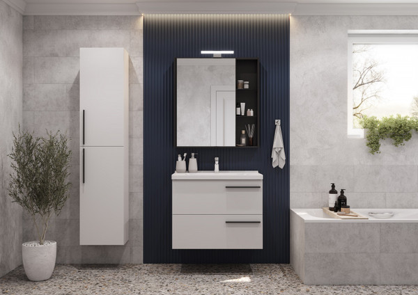 Изображение товара Шкаф с зеркалом для ванной Акватон Амели 80 (1A262602AE820)