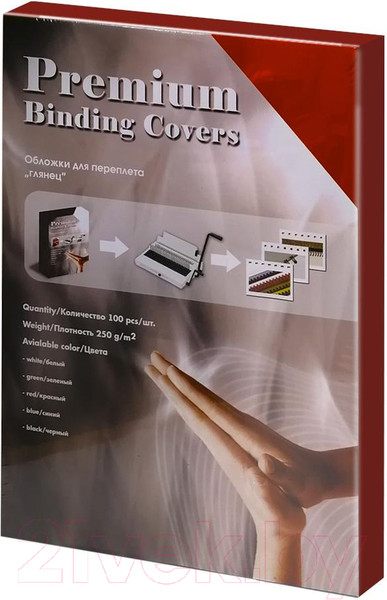 Изображение товара Обложки для переплета Office Kit 250г/м2 / GRA400250 (100шт, красный)