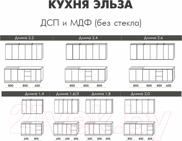 Изображение товара Кухонный гарнитур Артём-Мебель Эльза СН-114 без стекла ДСП 1.6/3 (сосна винтерберг)