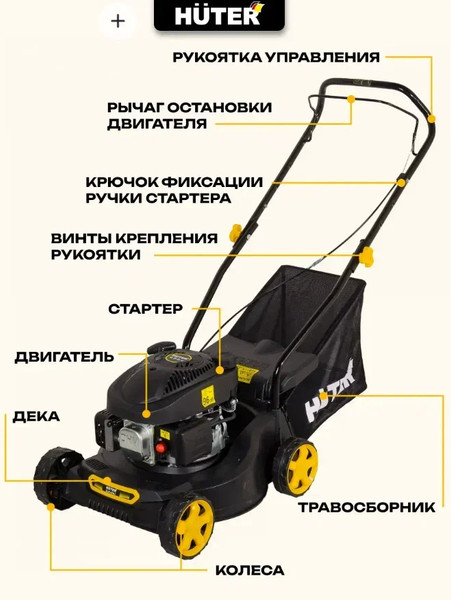 Изображение товара Газонокосилка бензиновая Huter GLM-420LT (70/3/15)