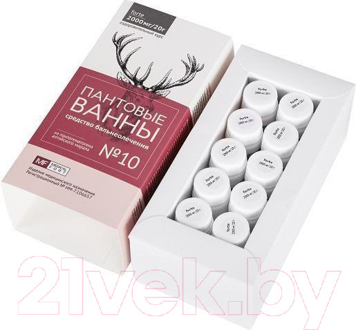 Изображение товара Эмульсия для ванны Medicalfort Пантовые ванны 2000мг/20г №10