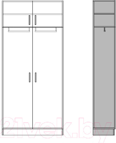 Изображение товара Шкаф Макс Стайл Smart Egger 219x100x35 / 14A3550 (серый пыльный U732 ST9)