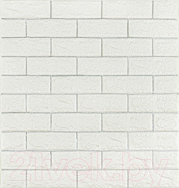 Изображение товара Панель ПВХ Lako Decor Самоклеящаяся 70x77(5мм) / LKD-02-04-02 (белый с серебром)