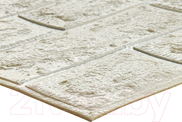 Изображение товара Панель ПВХ Lako Decor Самоклеящаяся 70x77(5мм) / LKD-02-04-02 (белый с серебром)