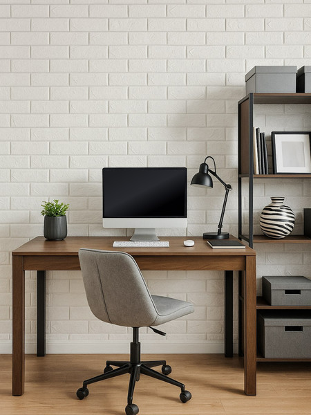 Изображение товара Панель ПВХ Lako Decor Самоклеящаяся 70x77(5мм) / LKD-02-04-02 (белый с серебром)