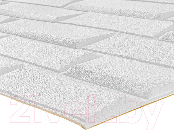 Изображение товара Панель ПВХ Lako Decor Самоклеящаяся Скошенный кирпич 70x77(6мм) / LKD-06-05-01 (белый)